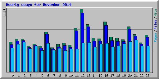 Hourly usage for November 2014